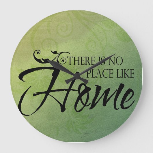 家のような場所がありません ラージ壁時計 (正面)