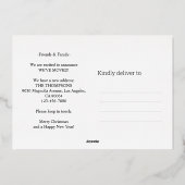 家のような場所がない金ゴールド写真の移動 箔シーズンカード (裏面)