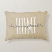 "家のような場所がない"ベージリンフェイクン アクセントクッション (正面)