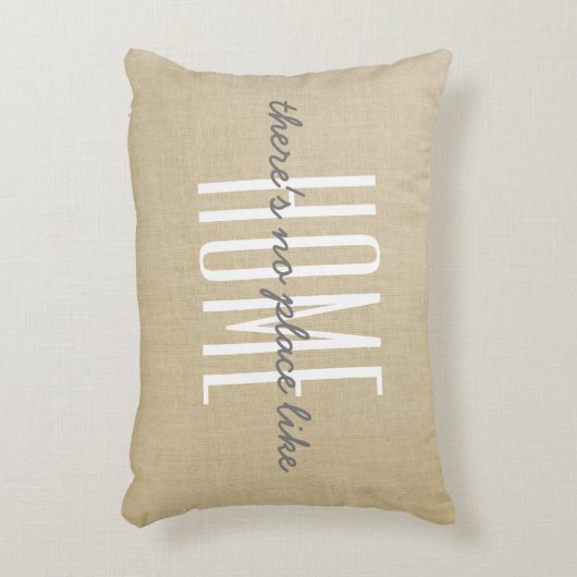 "家のような場所がない"ベージリンフェイクン アクセントクッション (正面(垂直))