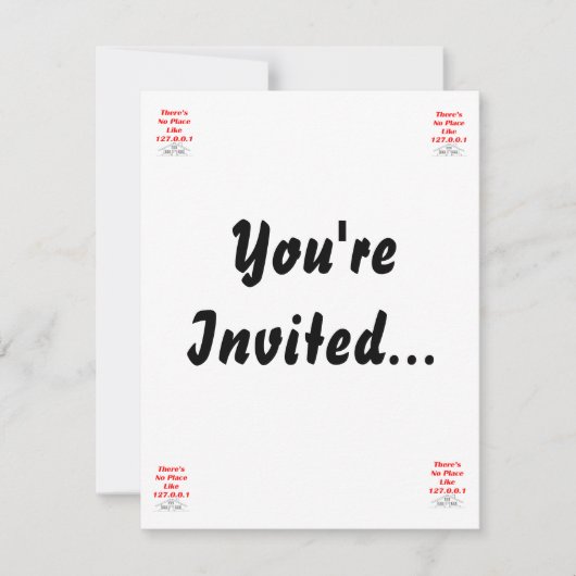 家のような場所はない 招待状 (正面)