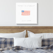 家のような場所はない |米国国旗 キャンバスプリント (インサイチュ (寝室))