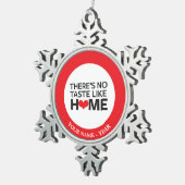 家のような好みがありません スノーフレークピューターオーナメント (右)