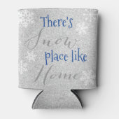 家のような雪の場所がある！冬の雪片 缶クーラー (正面)