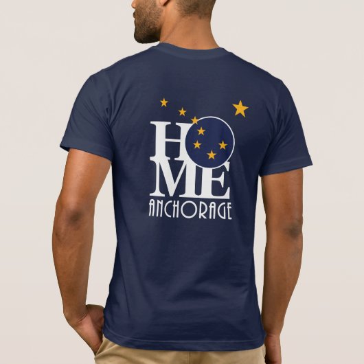 家のアンカレッジアラスカ Tシャツ (裏面)