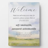 家のウェルカムピクチャーとロゴWiFi フォトプラーク (正面)