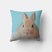 家のウサギ所有者のための私のバニーPHOTOギフト大好き クッション (裏面)