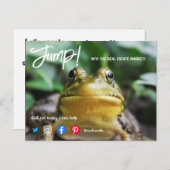 家のカエルを実在売る不動産市場に飛び込む ポストカード (正面/裏面)