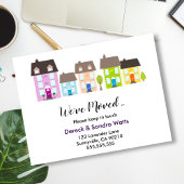 家のカラフルを移動した住所の変更 案内ポストカード