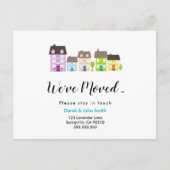 家のカラフルを移動した住所の変更 案内ポストカード (正面)