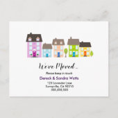 家のカラフルを移動した住所の変更 案内ポストカード (正面)