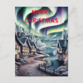 家のクリスマスに北魅力的の灯り ポストカード (正面)