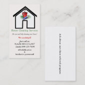 家のクリーニングのサービス業カードテンプレート 名刺 (正面/裏面)