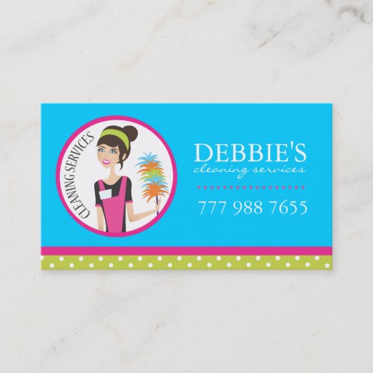 家のクリーニングの名刺 名刺 (正面)