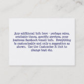 家のクリーニングの名刺 名刺 (裏面)