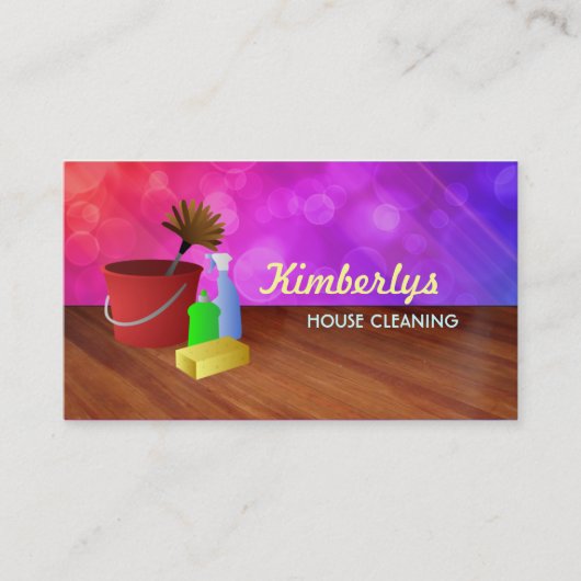 家のクリーニングの名刺 名刺 (正面)