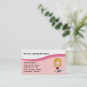 家のクリーニングの名刺 名刺 (スタンド正面)