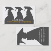 家のクリーニングの組織サービス 名刺 (正面/裏面)