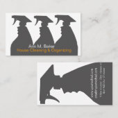 家のクリーニングの組織サービス 名刺 (正面/裏面)