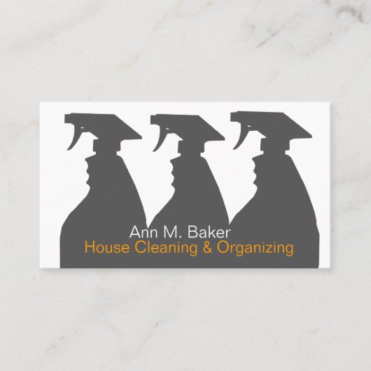 家のクリーニングの組織サービス 名刺 (正面)