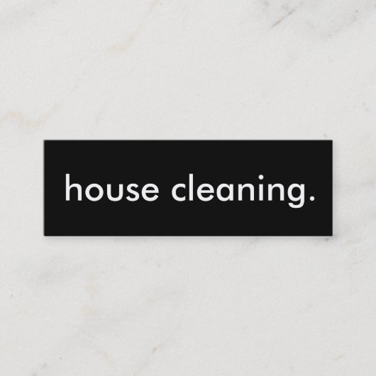 家のクリーニング。 ロイヤリティのパンチカード ロイヤリティカード (正面)