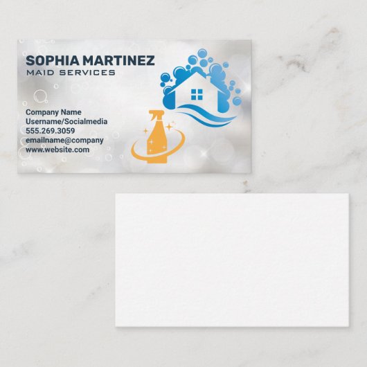 家のシャボン玉 |クリーニングスプレー 名刺 (正面/裏面)