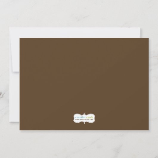 家のシャワーのブライダルシャワーのまわりの秋 招待状 (裏面)