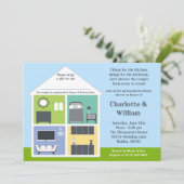 家のシャワーのブライダルシャワーのまわり 招待状 (スタンド正面)