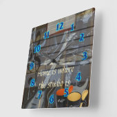 家のスタジオの時計 スクエア壁時計 (傾斜)