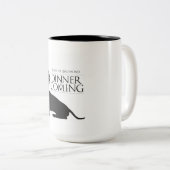 家のダックスフント"夕食"はコーヒー・マグを来ています ツートーンマグカップ (正面右)