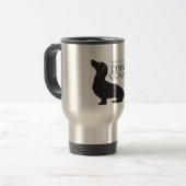 家のダックスフント"夕食"はコーヒー・マグを来ています トラベルマグ (正面左)