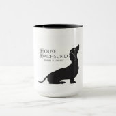 家のダックスフント"夕食"はコーヒー・マグを来ています マグカップ (中央)