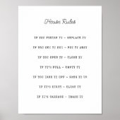 家のパーソナライズされた規則 ポスター (正面)