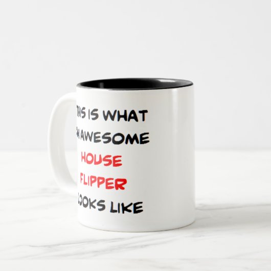 家のフリッパー素晴らし ツートーンマグカップ (正面左)