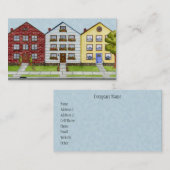 家のプロフィールカードの列 名刺 (正面/裏面)