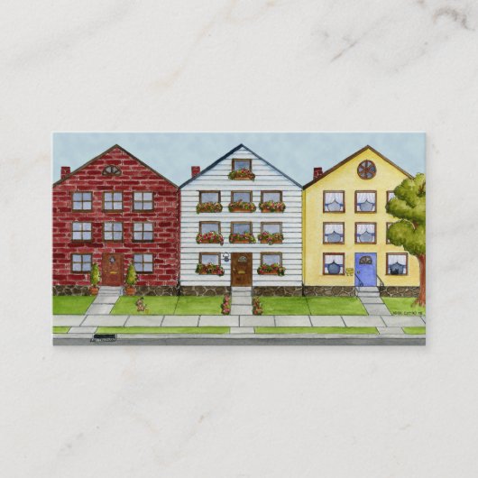 家のプロフィールカードの列 名刺 (正面)