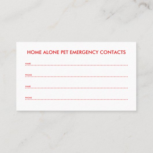 家のペットだけ 名刺 (裏面)