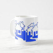 家のマグの近隣 コーヒーマグカップ (正面左)