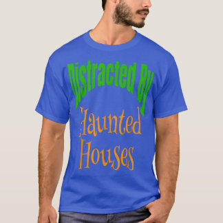 家のマッチに気を取られ幽霊のよく出るた面白いハロウィン Tシャツ