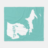 家のミシガン州のカスタム色 フリースブランケット (正面(横))