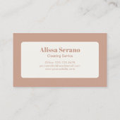 家のモダン清掃サービス保赤面メイド 名刺 (裏面)