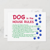 家のルールの犬 – によって生きるルール ポストカード (正面/裏面)