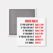 家のルールは家のための磁石。 マグネット (正面/裏面)