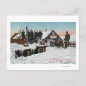 家の上の雪はノーム、AK ポストカード (正面)