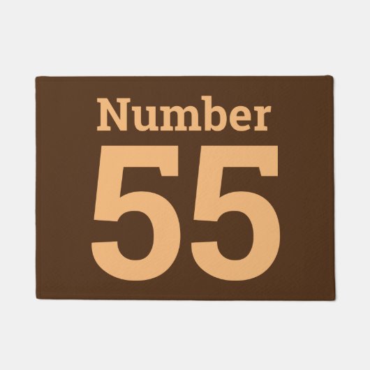 家の中のはっきりした番号 ドアマット (正面)