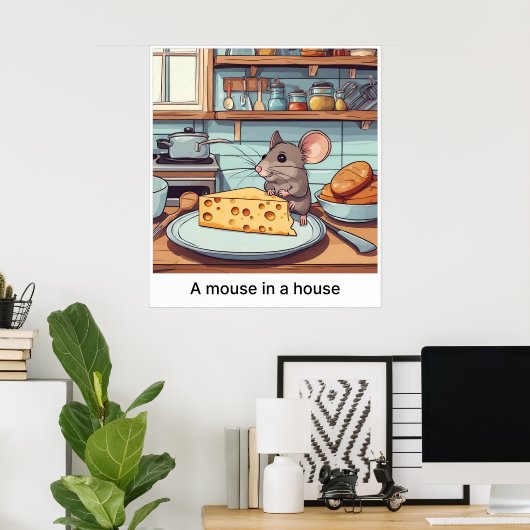 家の中のネズミ – プリント (ホームオフィス)