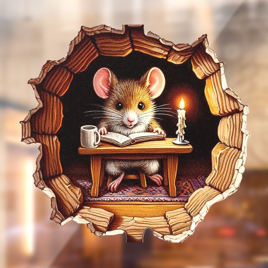 家の中のマウス – 小競り合いボードのシール ウィンドウサイン (シート2)