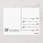 家の中の犬、ハロウィーンのはがき ポストカード (裏面)