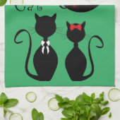 家の中の猫 キッチンタオル (折り畳み)