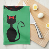 家の中の猫 キッチンタオル (四つ折り)